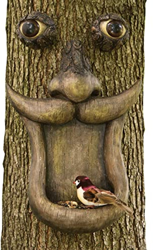 Bits and Pieces - Baumgesicht Vogelfutterstation - Baumhänger, Futterspender -Gartendeko und Futterstelle in einem