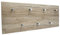 My-goodbuy24 Garderobe Wandgarderobe mit 7 Kleiderhaken Wandpaneel Flurgarderobe Garderobenpaneel Garderobenleiste MDF Eiche Hell/Trüffel Eiche/San Remo (Eiche San Remo)