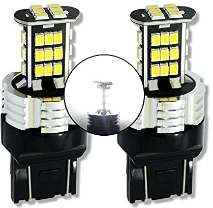 MCK Auto – T20 7443 W21/5W LED Canbus Bulbs Daytime Running Light DRL Reverse White Very Bright and Without Errors Compatible with A1 Q3 1 series - GB6L3 – 2 Bulbs - Transform Your Ride