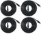 Liwinting 4pcs 1m/3.28ft DC Extension Cable 2.1mm x 5.5mm Male to Female Connector, DC Power Cord Extension Cable for Power Adapter, 12V CCTV Wireless IP Camera, Monitors, Led, Car - Black