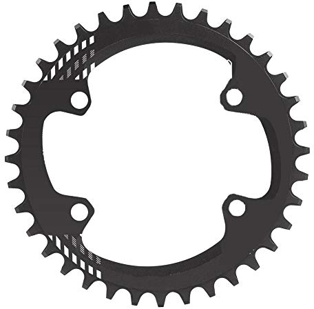 Alomejor Fahrradkettenblatt BCD 96MM schmales breites Kettenblatt-Einzelkettenring für M6000 M7000 M8000(36T-Schwatz)
