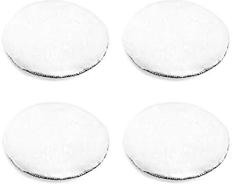 sourcing map 7 Wool Polishing Pad Hook and Loop Buffing Wheel for Orbital Polisher Buffer 4 Pcs