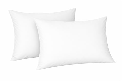 Arlinens Plain Dyed Polycotton Housewife Pair of Pillowcases, Available in 20 (White)
