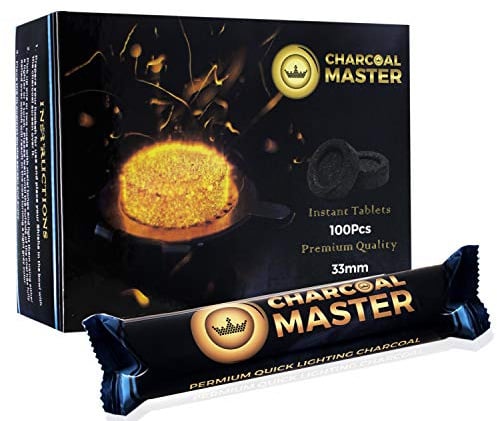Quick Light Charcoal Tablets for Incense – 33mm Capsules – Charcoal Disk Lights – Instant Fire Coal Tablets – Set of 100 Charcoal Disks per Box