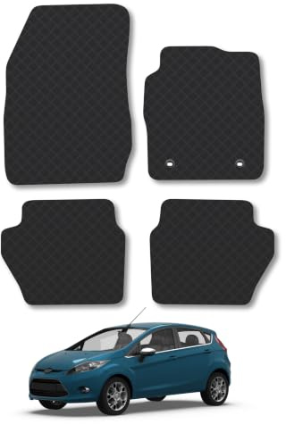 Fits Ford Fiesta (2008-2011) 3mm Rubber Car Mats | Tailored Fit Durable Floor Mats Full Coverage Protection Waterproof Accessories Easy Clean Anti Slip Made in the UK