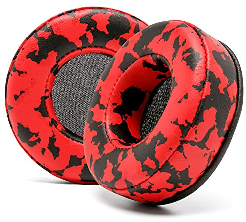 WC Wicked Cushions Extra Thick Premium Earpads For Skullcandy Hesh Wired & Hesh 2 Wireless Headphones - Red Camo