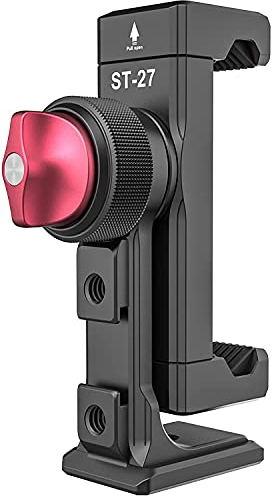 ULANZI ST-27 Metall Handy Stativ Adapter, Handyhalterung mit 3 Cold Shoe, Arca-Swiss Handy Halterung Stativ mit 1/4 Schraubenloch, 360° drehbarer für iPhone, Samsung, Huawei Smartphone Digitalkamera
