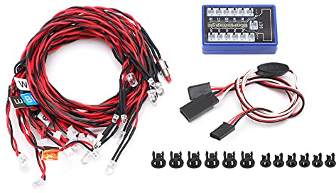 Système de Lumière Clignotante pour Voiture RC, Système de Lumière Clignotante à 12 LED 4 Modes D'éclairage pour Voitures RC 4.8-6V DC pour Voitures 1/8 1/10 1/12