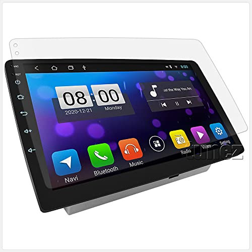 tunez® Tempered Glass Screen Protector Compatible With Universal Car Android 9-inch Head Unit Radio Player Clear Protection (9-inch Head Unit)