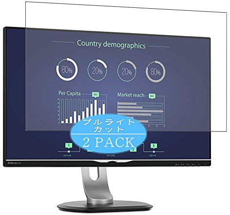 VacFun 2 Pezzi Anti Luce Blu Pellicola Protettiva, compatibile con Philips 25 258B6QUEB / 11 Monitor Screen Protector Protezioni Schermo (Non Vetro Temperato) NuovaVersione