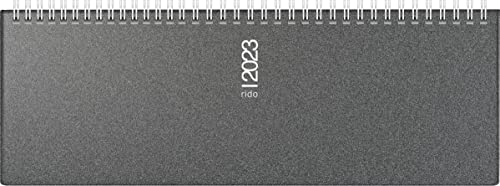 rido/idé Wochenkalender Modell septant 2023 Blattgröße 30,5 x 10,5 cm grau, 7036133903