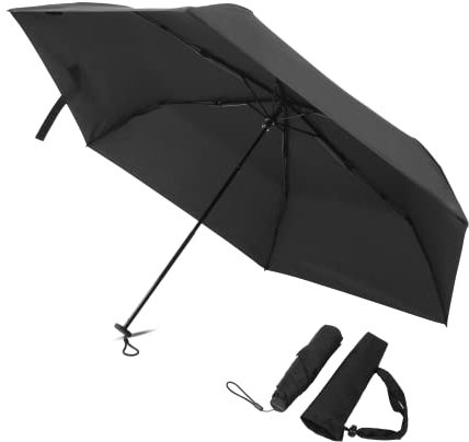 Sternenfunke mini Regenschirm klein 120 g leicht Ø90 cm Taschenschirm schwarz (schwarz, Ø90 cm - klein - Leichtbau)