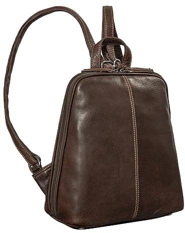 STILORD 'Calla' Lederrucksack Damen Klein Elegant Rucksack Frauen City Daypack Backpack Modern Ledertasche Kleiner Tagesrucksack 10-11 Zoll Tabletrucksack Echtleder, Farbe:torres - braun