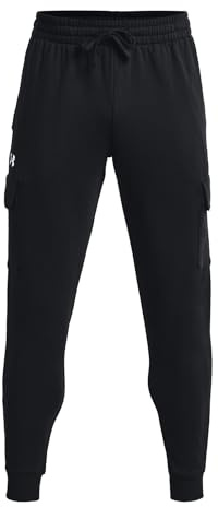 Under Armour Pantalon de survêtement Rival Cargo pour Homme, Noir/Blanc, L