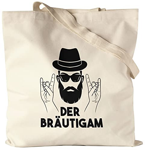 Hey!Print Der Bräutigam Jutebeutel Stoffbeutel Canvas Hochzeit Heiraten JGA Standesamt Geschenk