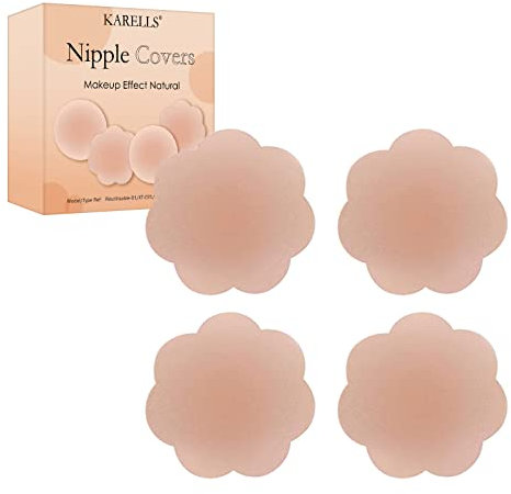 Copri Capezzolo - 2 Paia Coppe Silicone da Donna, Riutilizzabile Copricapezzoli, Reggiseni Adesivi, Autoadesivi Reggiseni Bra Pad