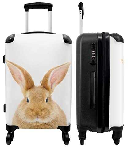 NoBoringSuitcases.com® Kinder Koffer Hartschalenkoffer Reisetrolley mit Rollen Suitcases Geschenk - Kanichen - Handgepäck - 67x43x25cm