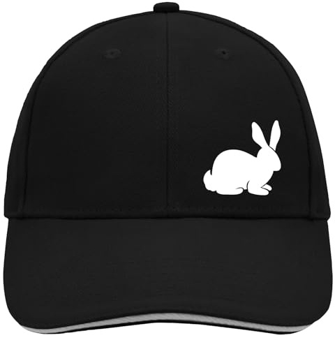 Huuraa Cappy Mütze Hase Kaninchen Silhouette Geschenk | Baseballkappe Basecap Kappe Geschenkidee Unisex Baseball Cap