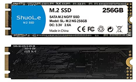 JMT M.2 NGFF SSD 1 To/512 Go/256 Go/128 Go haute vitesse pour ordinateur portable, serveur POS (256 Go)