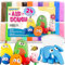 AIR DOUGH 24 Farben Kinder Knete Set Modelliermasse Lufttrocknender Ton Polymer Knetbeton Karten Knetmasse Selbsttrocknender Spielzeug Geschenke Kinder Jungen Mädchen Ab 3 4 5 Geschenk Junge Mädchen