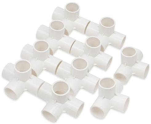 Bwintech 10 Pcs 32MM (1) 4 Way Kubisches Tee Steckverbinder PVC-U Fitting Ellenbogenkupplung Verbinder Garten Wasserrohrverbindung