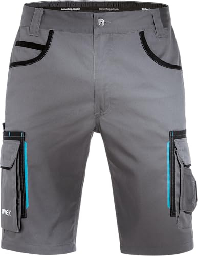 Uvex Tune-Up Herren-Arbeitshose kurz - leichte, robuste Männer-Arbeitshosen für den Sommer - 35% Baumwolle - Khaki - 46