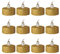 BFYDOAA 12 Kleine LED-Kerzenlampen, Glitzernde Teelichter, Flammenlose Votivkerzen für Weihnachten, Heiratsanträge, Geschenke und Festivalfeiern(Gold)
