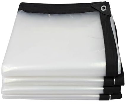 Bâche Imperméable avec Oeillet Transparente 3x8m, Bâches De Protection Extérieu, Bache Plastique Transparente Épaisse, Indéchirable, Bâches Protection Contre IA Pluie