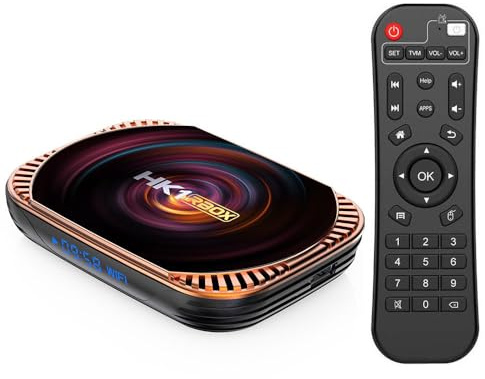 CHROX Android TV Box 11.0, HK1 RBOX X4TV Box 4K/8K 4GB RAM 128GB ROM, Android Box WiFi 6 con CPU S905X4 3D 2.4G/5G WiFi Bluetooth 5.0 USB 3.0 Android TV Boxes,4gb+32gb