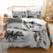 Leleyouzer Wolf Bettwäsche Set,3D Tiermuster Bettbezug für Jungen,1 Mikrofaser Bettbezug und 2 Kissenbezüge 50 x 75cm (Wolf 5, 135×200 cm)