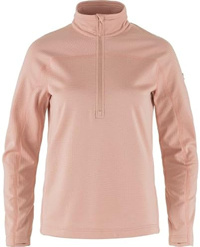 Fjällräven Damen Abisko Lite Fleece Half Zip Sweatshirt, Chalk Rose, XXS