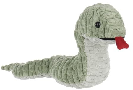 Apricot Lamb Corduroy Schlange Plüschtiere für Kinder, weiche niedliche Kuscheltier für Baby Mädchen und Jungen, Flauschige Schlange Grün 35 cm