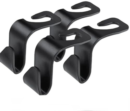 Orco 4 Pack Car Seat Headrest Hook Car Purse Hook for All Vehicle Car Handbag Clothes Coats Grocery Bags (4)