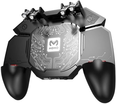 Hperu Téléphone Gamepad Contrôleur avec des Ventilateurs de Refroidissement Ajustement Smart Phone Grip Triggers Gaming Grip