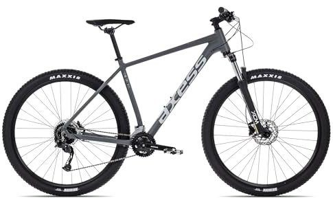 Axess Torrent Mountainbike | MTB-Hardtail | 18-Gang Schaltung | Hydraulische Scheibenbremsen, Farbe:matt Grey, Rahmengröße:23 Zoll, Laufradgröße:29 Zoll