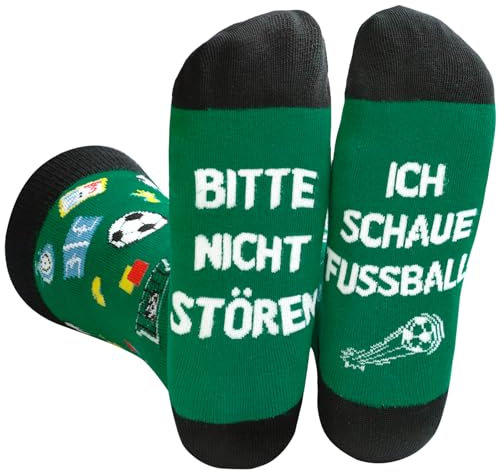 Fussball Geschenke Jungen, Geschenkideen Fussball Socken mit Spruch Bitte Nicht Stören Ich Schaue Fußball, Lustige Fußball Vatertagsgeschenk Geburtstagsgeschenk Papa Geschenke für Männer