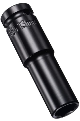MACHSWON Lot de 2 douilles à choc de 13 mm de profondeur avec design à 6 points, acier Cr-V traité thermiquement, longueur 78 mm, tailles métriques