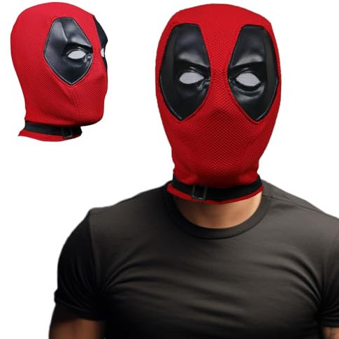 Masks Costume, DP Mask Knitted Hero Mask Movie Red Full Head Protector for Halloween Cosplay Costume Mask