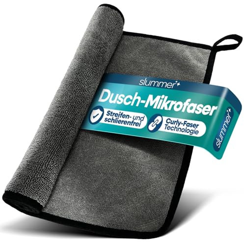 slummer XXL Trockentuch für Duschkabine, Auto, Haushalt, Camping, Fenster, 40x60 cm 580 GSM– extra saugfähiges Microfasertuch fusselfrei, kratzfrei, Extreme Wasseraufnahme