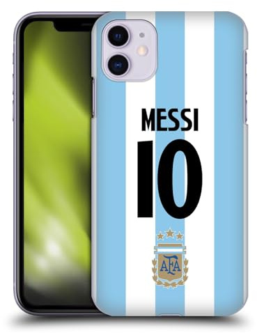 Head Case Designs Offizielle Argentina National Football Team Lionel Messi 2024/25 Spieler-Heimtrikot 1. Gruppe Harte Rueckseiten Handyhülle Hülle Huelle kompatibel mit Apple iPhone 11