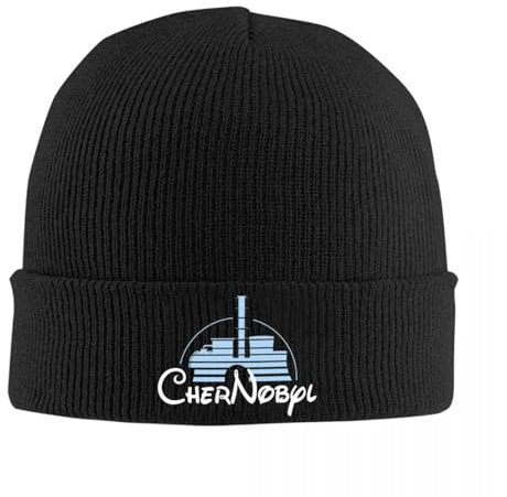 LLIHSDHCC Klassiker Nukleare Katastrophe Tschernobyl Geek Ukraine Strahlung Strickmütze für Frauen Männer Mützen Herbst Winter Mütze Acryl Häkelmützen Winter Geschenk