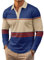 Men's Polo Shirt Long Sleeve Vintage Striped Golf Shirt Lightweight Casual Collared Shirt (UK, Alpha, M, Regular, Regular, #10)