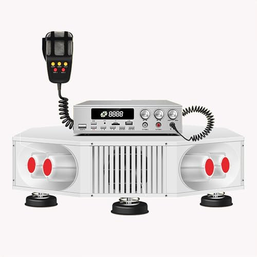 STMKB 1200 W Auto-Megaphon, Außendach-Werbelautsprecher Mit Bluetooth-Verstärker Und Megaphon, Unterstützt Aufnahme/USB/TF-Kartenwiedergabe, 8 Hochtöner + 4 Tieftöner, 360°-Sound
