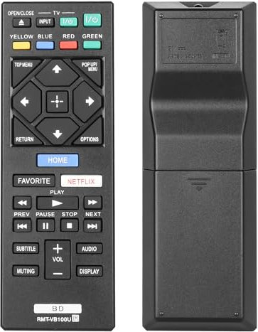 RMT-VB100U RMT-VB201U Fernbedienung Kompatibel mit Sony Blu-ray Disc DVD Player BDP-S1500 BDP-S1700 BDP-S2500 BDP-S2900 BDP-S3500 BDP-S3700 BDP-S4500 BDP-S5500 Ersatz Controller Mit Netflix Taste