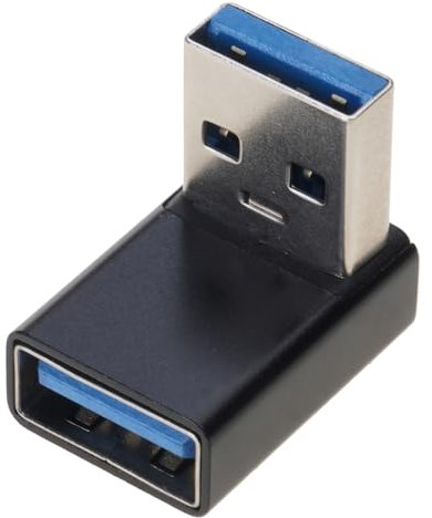 Zqxnt Adaptador USB macho a hembra de 90 grados USB 3.0 macho a hembra adaptador de codo de datos para conector de ordenador portátil