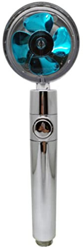 Pommeau de douche à hélice turbo haute pression rotatif à 360 ° puissant économiseur d'eau avec interrupteur marche/arrêt à une touche