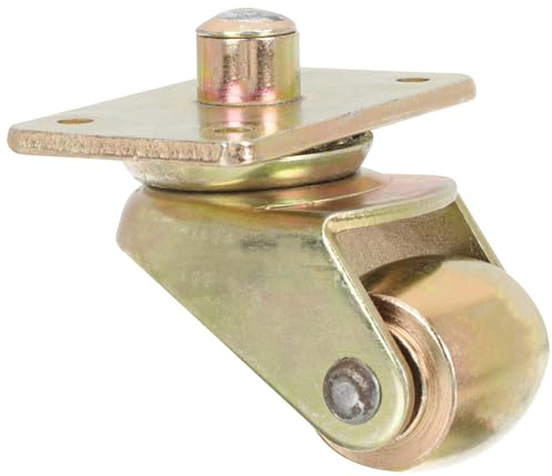 Steel Piano Caster Single Wheel 57mm Upright Accessory Golden | Textured Roller Part, Stable Build, Replacement Piece for Moving Tasks, Simple Retro Finish