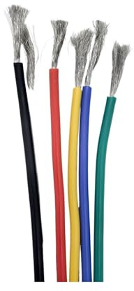 1 jeu de fils raccordement toronnés en cuivre étamé, 3 M, 16/18/28/24/26/28/30 AWG(18 AWG)