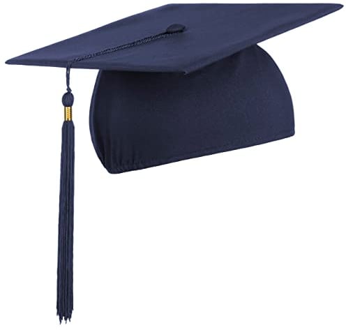 LIERYS Doktorhut (Studentenhut) - 54-61 cm - Hut für Abschlussfeiern vom Studium, Universität, Hochschule, Abitur - Absolventenhut in blau schwarz rot dunkelblau