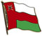 Flaggen-Pin vergoldet : Oman